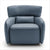 Lilly Swivel Armchair - Blue