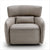 Lilly Swivel Armchair - Stone Grey Microfiber