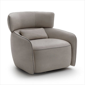 Lilly Swivel Armchair - Stone Grey Microfiber