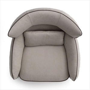 Lilly Swivel Armchair - Stone Grey Microfiber