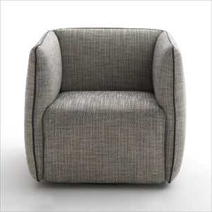 Ricco Swivel Armchair - Black White