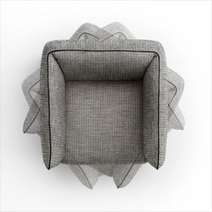 Ricco Swivel Armchair - Black White