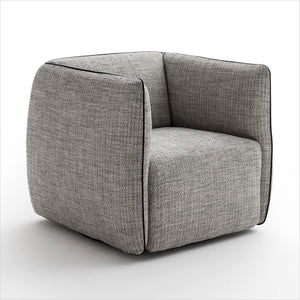 Ricco Swivel Armchair - Black White