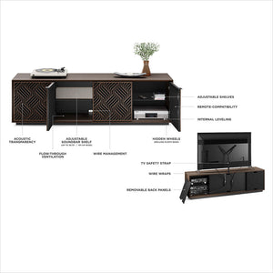 Elements 8703 Media Cabinet - Toasted Oak