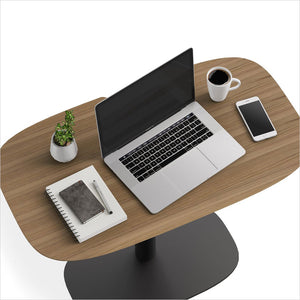 Soma Compact Lift Desk - Walnut