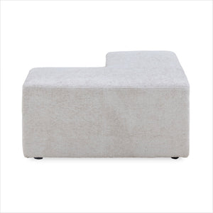 Wesson L-Shaped Ottoman - Tan Fabric