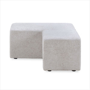 Wesson L-Shaped Ottoman - Tan Fabric