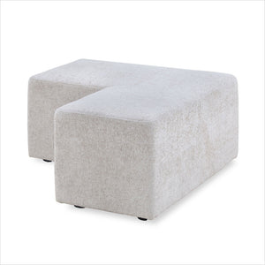 Wesson L-Shaped Ottoman - Tan Fabric