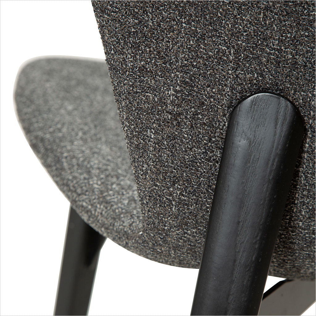 Dark grey best sale fabric chair