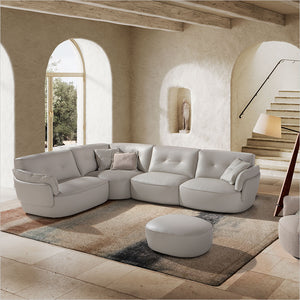 Domino Sectional - Light Grey