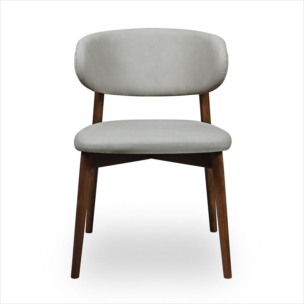 Maria Dining Chair - Light Stone - Walnut