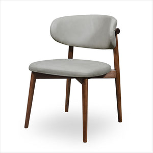 Maria Dining Chair - Light Stone - Walnut