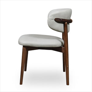 Maria Dining Chair - Light Stone - Walnut