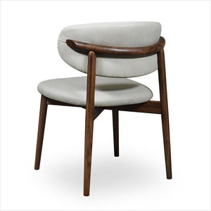 Maria Dining Chair - Light Stone - Walnut