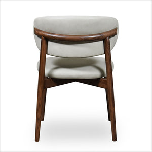 Maria Dining Chair - Light Stone - Walnut