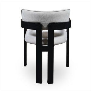 Marco Armchair - Beige fabric - Black Oak