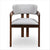 Marco Armchair - Beige Fabric - Walnut