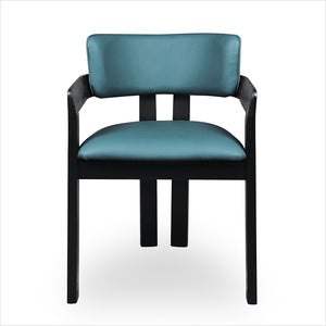 Marco Armchair - Pacific Blue - Black Oak