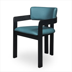 Marco Armchair - Pacific Blue - Black Oak