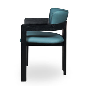 Marco Armchair - Pacific Blue - Black Oak