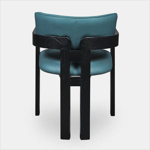 Marco Armchair - Pacific Blue - Black Oak