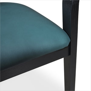 Marco Armchair - Pacific Blue - Black Oak