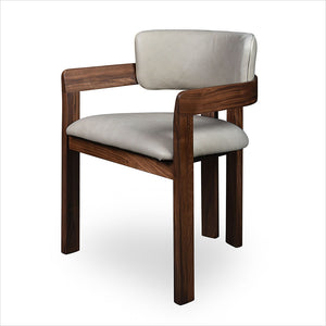 Marco Armchair - Light Stone - Walnut