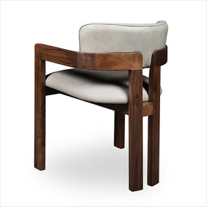 Marco Armchair - Light Stone - Walnut