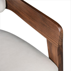 Marco Armchair - Light Stone - Walnut