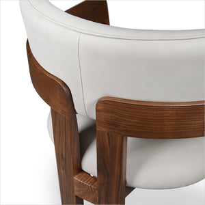 Marco Armchair - Light Stone - Walnut