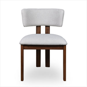 Marco Dining Chair - Beige Fabric - Walnut