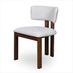 Marco Dining Chair - Beige Fabric - Walnut