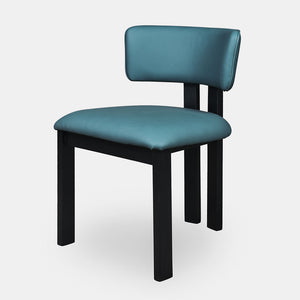 Marco Dining Chair - Pacific Blue - Black Oak