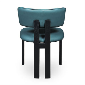 Marco Dining Chair - Pacific Blue - Black Oak