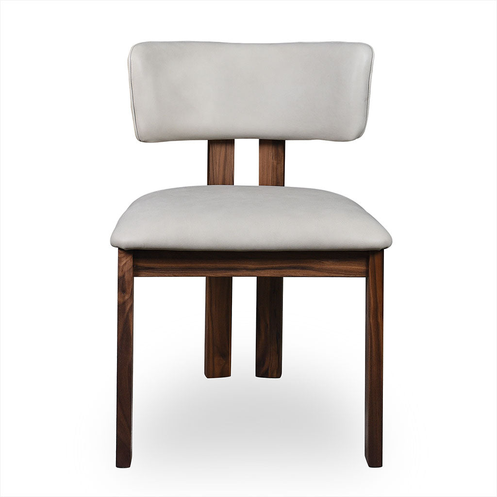 Marco Dining Chair - Light Stone - Walnut