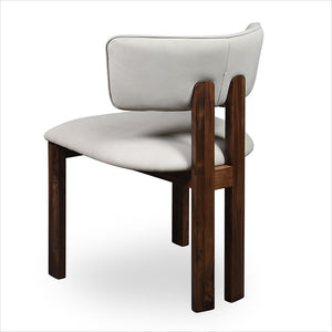 Marco Dining Chair - Light Stone - Walnut