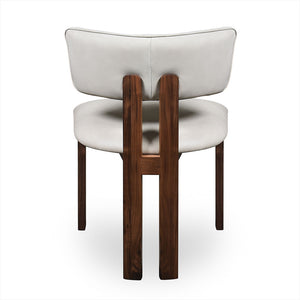 Marco Dining Chair - Light Stone - Walnut