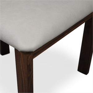 Marco Dining Chair - Light Stone - Walnut