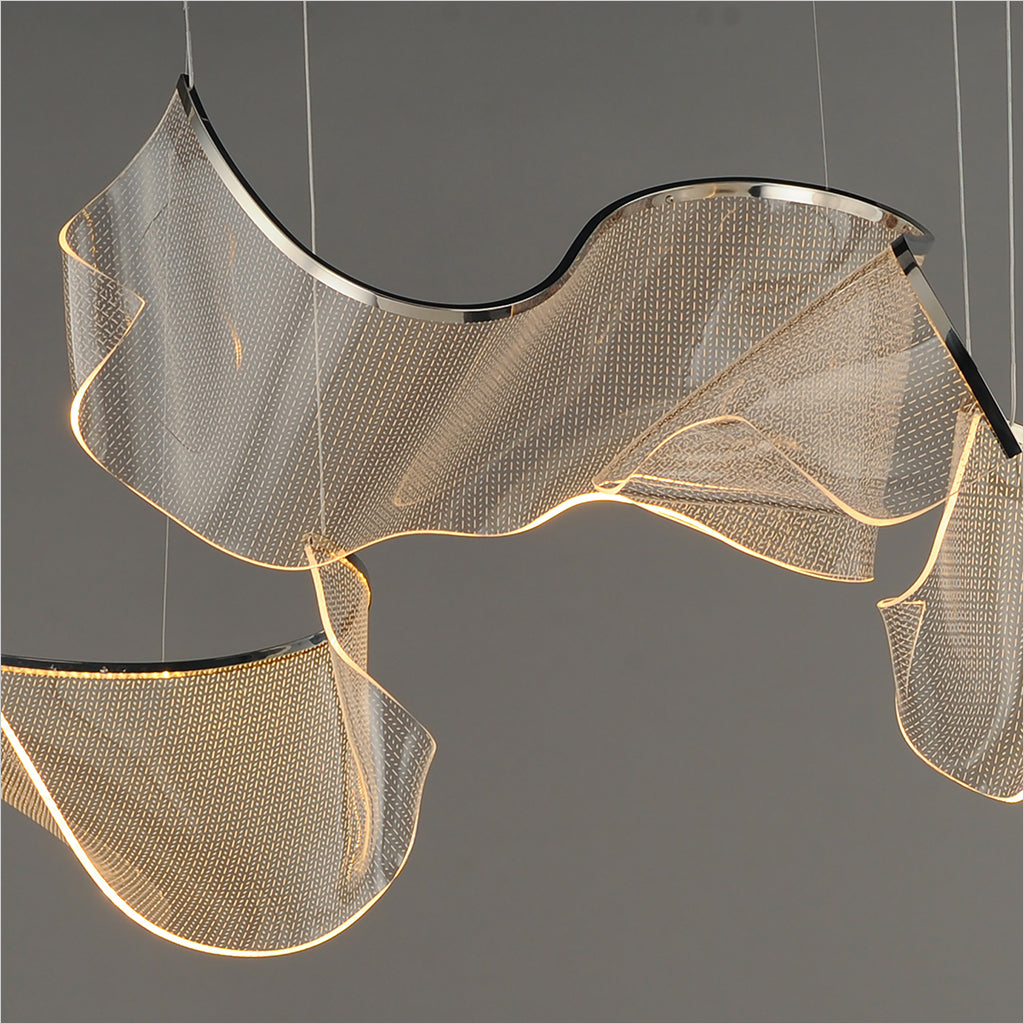 ET2 Rinkle Polished Chrome LED 3 Light Pendant E24883 133PC