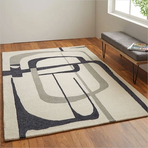 Maguire Area Rug - Ivory Black