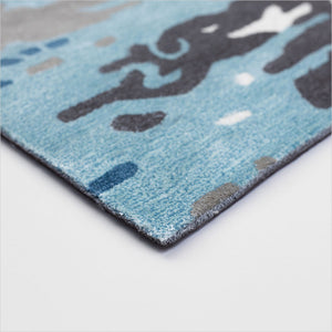 Maya Area Rug - Grey Beige Blue