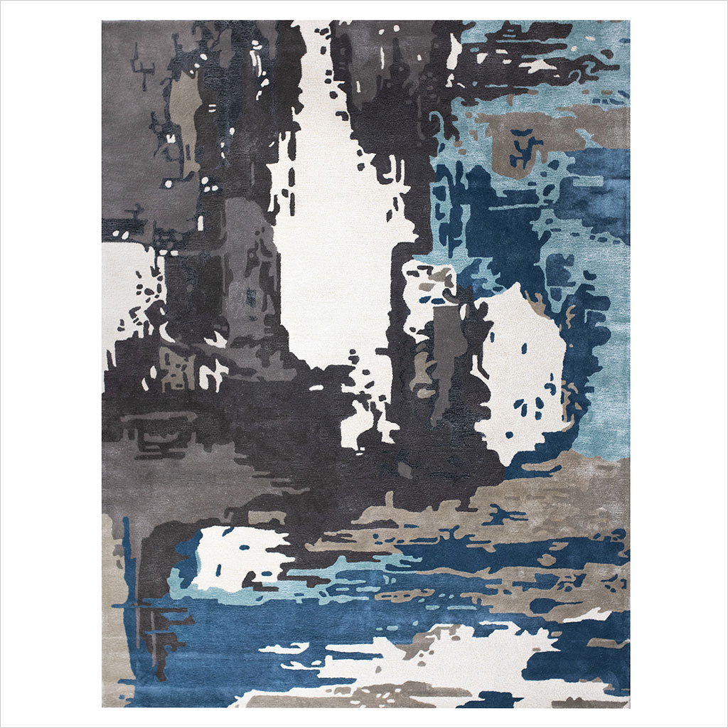 Maya Area Rug - Grey Beige Blue