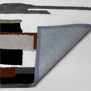 Mongoose Area Rug - Beige Grey Black Cognac