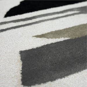 Mongoose Area Rug - Beige Grey Black Cognac