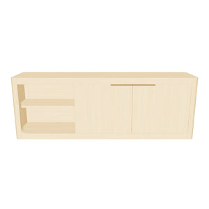 Luna 2-Door Media Cabinet - Natural