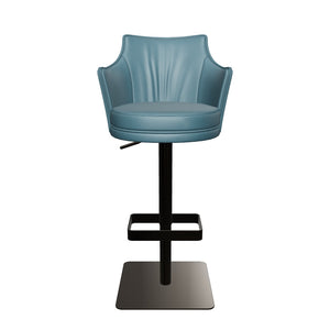 Manta Barstool - Dark Teal w/ Gun Metal