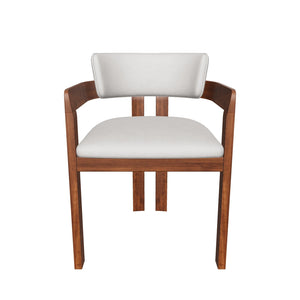 Marco Armchair - Light Stone - Walnut