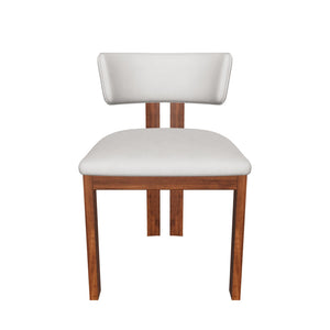 Marco Dining Chair - Light Stone - Walnut