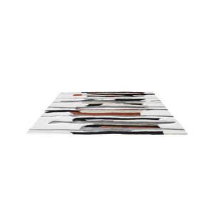 Mongoose Area Rug - Beige Grey Black Cognac