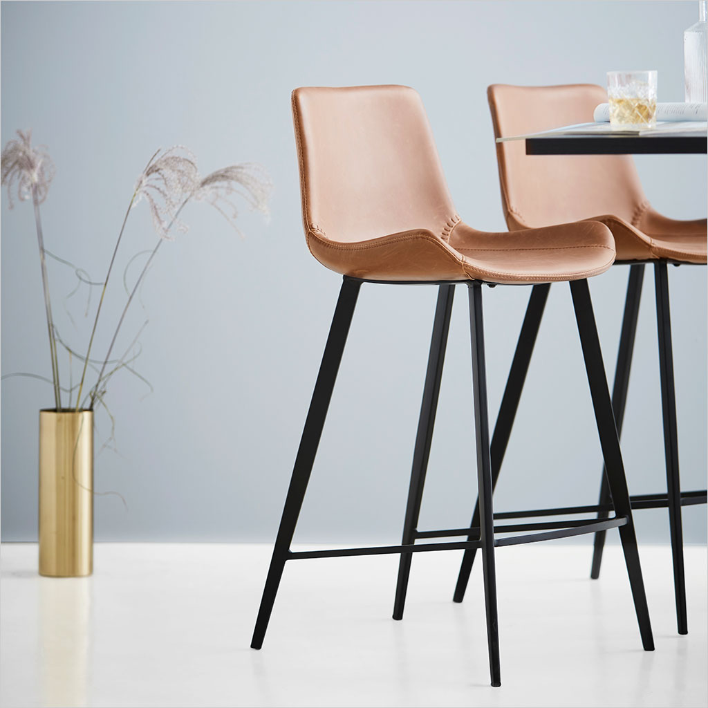 Fame Barstool - Light Brown - Scan Design